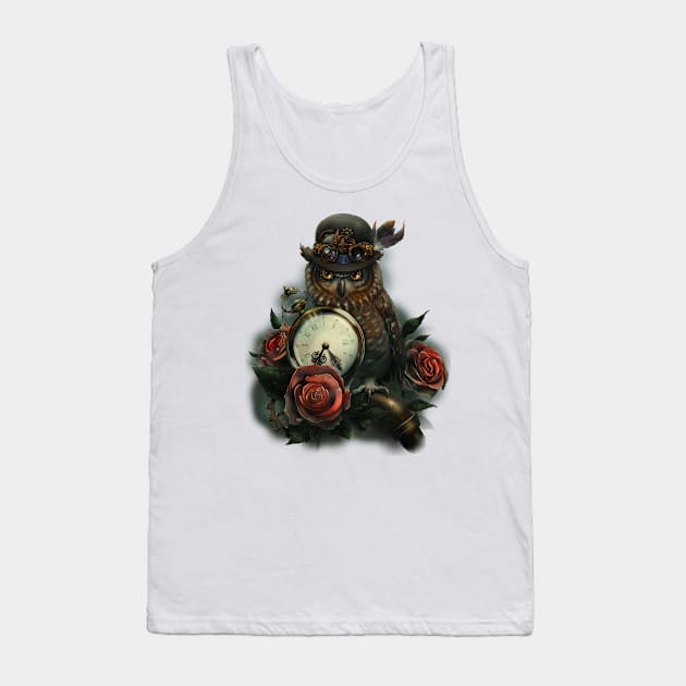 Sir Owl (Steampunk) Tank Top by pakowacz